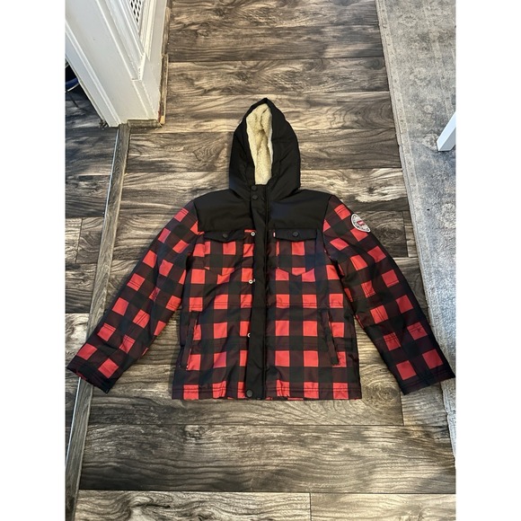 Levi's Youth Quilted Jacket Boys XL Buffalo‎ Plaid Coat - Picture 1 of 7